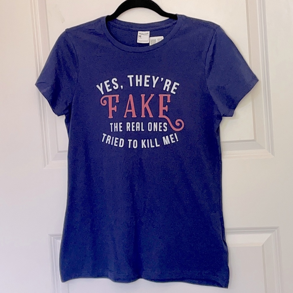 Humorous Breast Cancer Tee Medium NEW!!!
